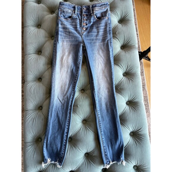 Abercrombie & Fitch Simone High Rise Ankle Jeans Womens 25 0 Regular - Picture 2 of 10